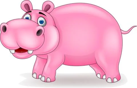 Hippo cartoon Stock Illustration