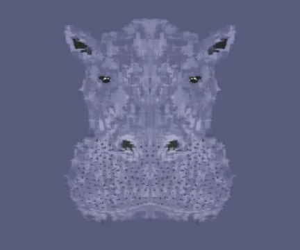 Hippo head Stock Illustration