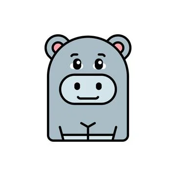 Hippo icon Illustrazione stock