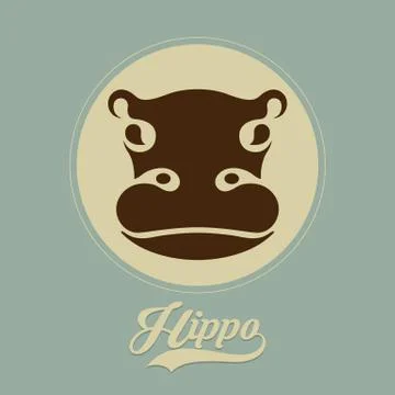 Hippo logo Stock Illustration
