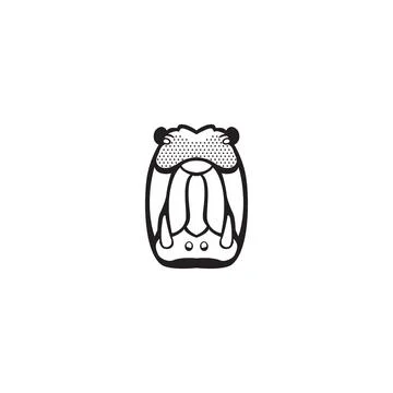 Hippo logo 스톡 일러스트