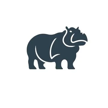 Hippo Vector Illustration Stock Illustration