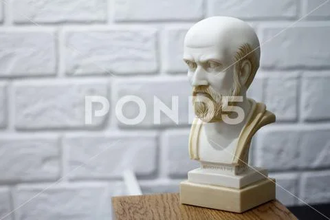 Hippocrates (460-380 B.C.E.) Ancient Greek physician, traditionally regarded Stock Photos
