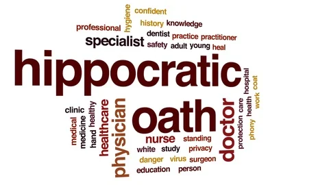 Hippocratic oath animated word cloud, te... | Stock Video | Pond5
