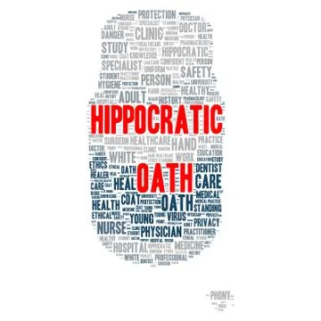 Hippocratic oath word cloud concept Illustrazione stock