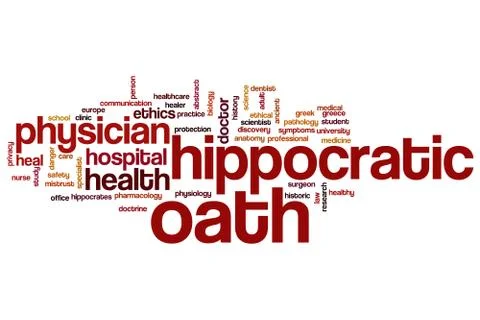 Hippocratic oath word cloud Stock Illustration