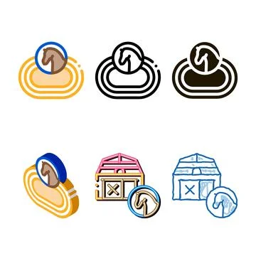Hippodrome track icon vector outline edition Stock Illustration