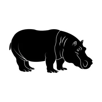 Hippopotamus icon Illustrazione stock