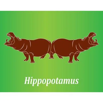 Hippopotamus icon Stock Illustration