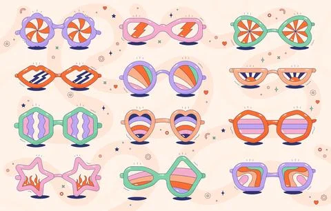 Hippy boho style elements. Stock Illustration