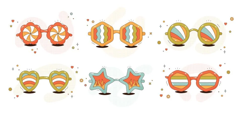 Hippy boho style elements. 스톡 일러스트