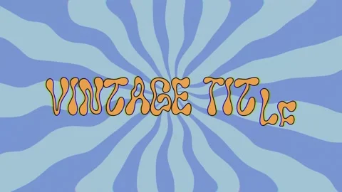 Hippy Retro Wobbly Title Intro Stock After Effects