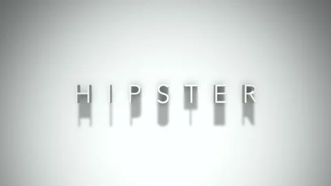 Hipster 3D title animation with shadows on a white background Stock Footage 296003568