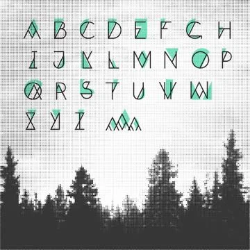 Hipster Alphabet Stock Illustration