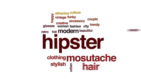 Hipster animated word cloud, text design animation. Stock Footage 78882914