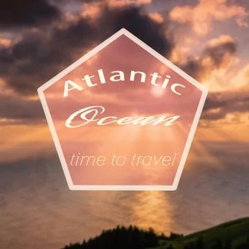 Hipster atlantic ocean Stock Illustration