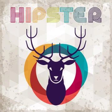 Hipster background in retro style Illustrazione stock