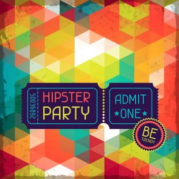 Hipster background in retro style Stock Illustration