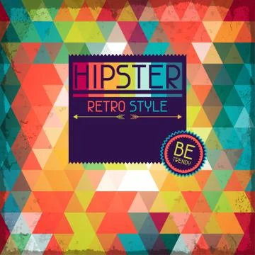 Hipster background in retro style Stockillustratie