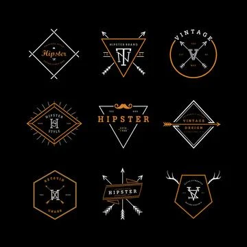 Hipster Badges Collection Stock Illustration