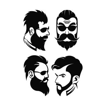 Hipster barber elements. Stock Illustration