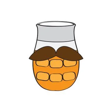 Hipster beer icon Stock Illustration