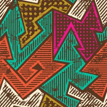 Hipster cloth seamless pattern with grunge effect Illustrazione stock