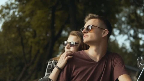 Hipster Couple In Park Stock Footage 76406176
