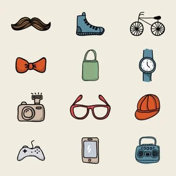 Hipster design over white background vector illustration イラスト素材
