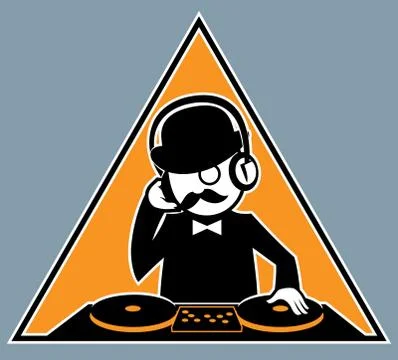 Hipster DJ Stock Illustration