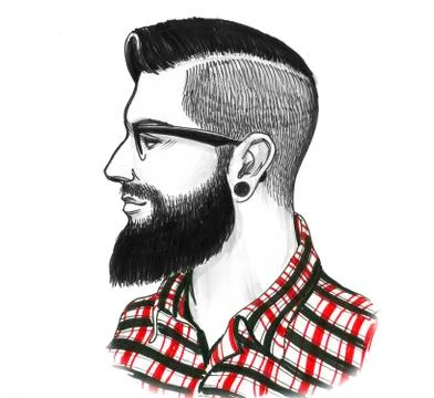 Hipster drawing Illustrazione stock