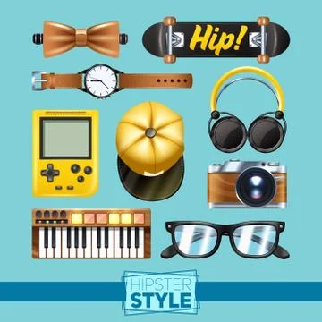 Hipster Elements Set Stock Illustration
