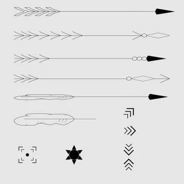 Hipster elements set Stock Illustration