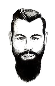 Hipster face Illustrazione stock