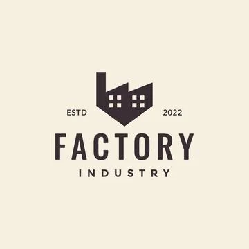 Hipster factory logo design vector graphic symbol icon illustration creativ.. Stock-Illustration