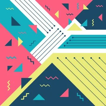 Hipster geometric background Stock Illustration