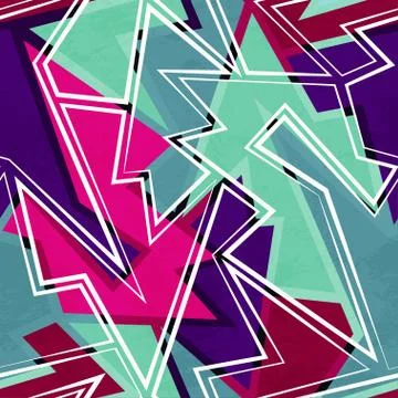 Hipster geometric seamless pattern Illustrazione stock