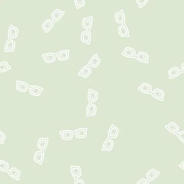 Hipster glasses optical line vector seamless pattern Illustrazione stock