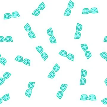 Hipster glasses optical vector seamless pattern Illustrazione stock