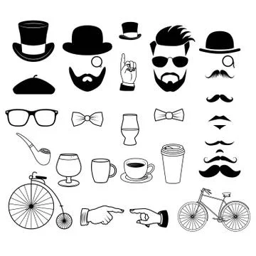 Hipster Graphics Stock Illustration