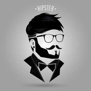 Hipster hair style Stock Illustration