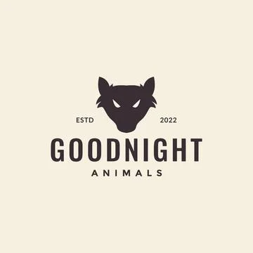 Hipster head isolated wolf or beast dog logo design vector graphic symbol i.. Stock Illustration