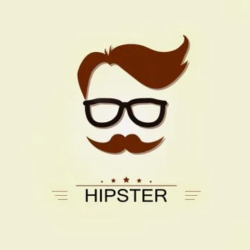Hipster icon avatar Stock Illustration