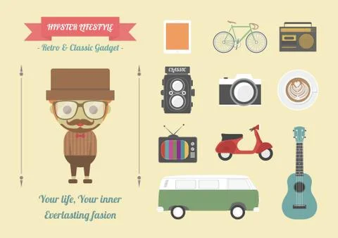 Hipster Illustrazione stock