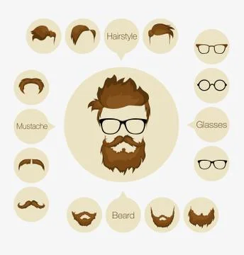 Hipster info graphic hipster elements Stock Illustration