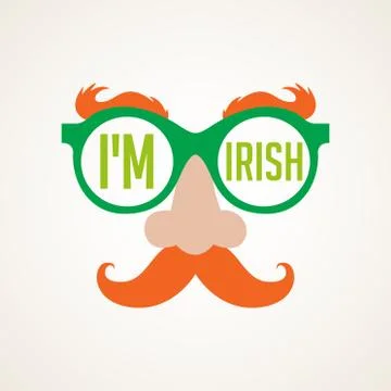 Hipster Irish man for St. Patricks day Stock Illustration