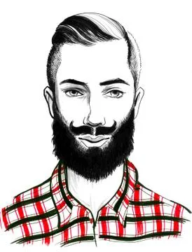 Hipster man Stock Illustration