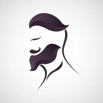 Hipster man logo vector Stock Illustration