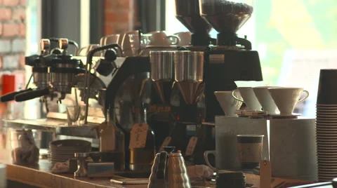 Hipster Man Makes Pour-over coffee Stock Footage 61328176