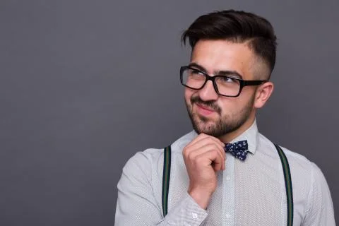 Hipster man in studio Stock Photos